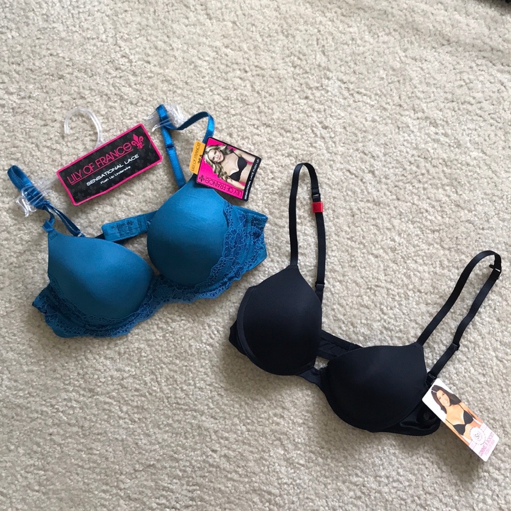 2 36A push up bras - brand new